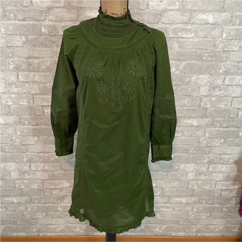 J.Crew Classy Chic Green Cori High Neck Dress